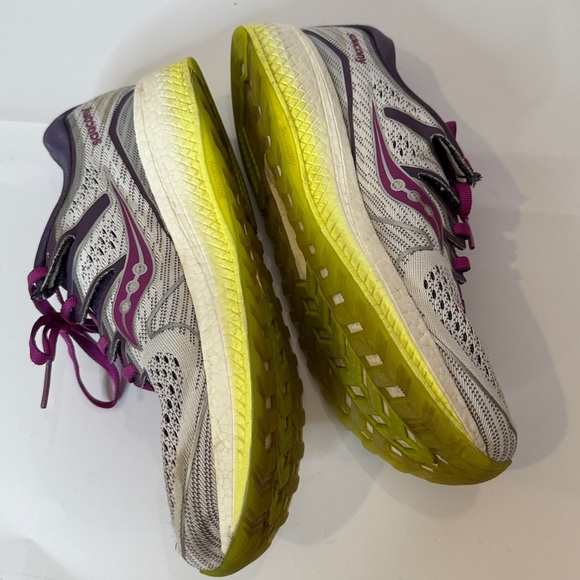 Saucony Triumph Iso 5 Running Sneaker Shoe White Purple size 9 - Picture 5 of 11
